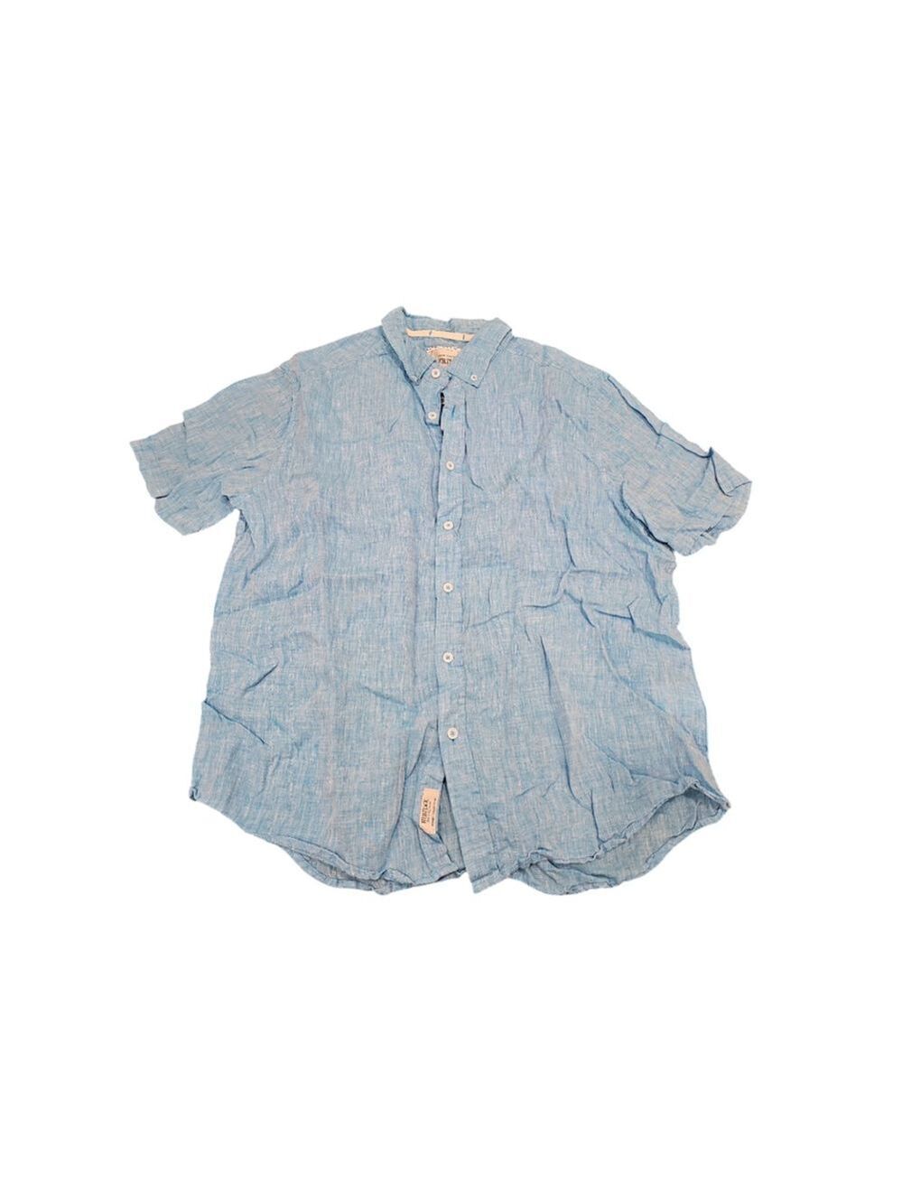 NWOT Heritage Report Collection Short Sleeve Linen Shirt Sz XL - Picture 3 of 8